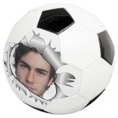 Moderne  aangepaste foto in een gat voetbal (Drie kwart)