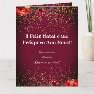 Moderne aangepaste foto Kerstmis Feliz Natal Kaart