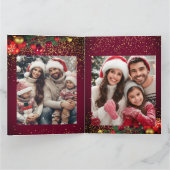 Moderne aangepaste foto Kerstmis Feliz Navidad Kaart (Binnen)