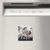 Moderne aangepaste foto-liefdesscript magneet (Insitu (Vaatwasser))