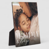 Moderne aangepaste foto Mama & kind naam Keepsake Fotoplaat (Zijkant)