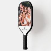 Moderne aangepaste foto-monogram naam Pickleball P Paddle (Links)