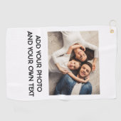 Moderne aangepaste foto of Logo Team Logo golf Golfhanddoek (Horizontaal)