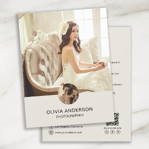 Moderne aangepaste foto QR-fotograaf Bedrijf Flyer