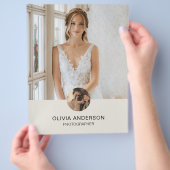 Moderne aangepaste foto QR Fotograaf Business Flyer (Hand)