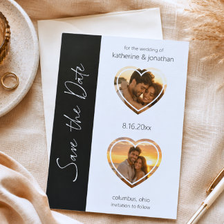 Moderne Aangepaste Foto Save the Date  Kaart