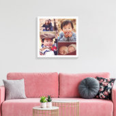 Moderne aangepaste fotocollage canvas afdruk (Insitu (Woonkamer))