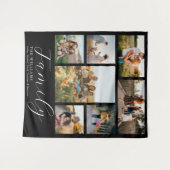 Moderne aangepaste fotocollage elegante scriptfami wandkleed (Voorkant (horizontaal))