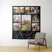 Moderne aangepaste fotocollage elegante scriptfami wandkleed (In situ)