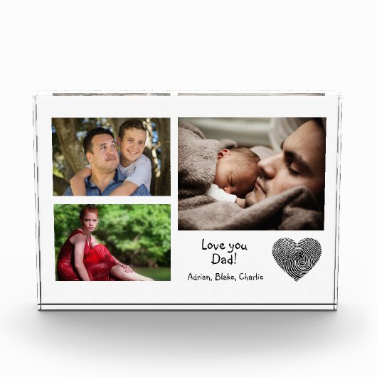 Moderne, aangepaste fotocollage liefde je vader bl fotoblokken (Voorkant)