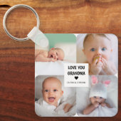 Moderne, aangepaste fotocollage-liefde voor grootm sleutelhanger (Voorkant)