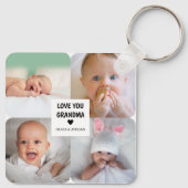 Moderne, aangepaste fotocollage-liefde voor grootm sleutelhanger (Achterkant)