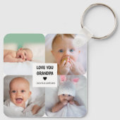 Moderne, aangepaste fotocollage-liefde voor je opa sleutelhanger (Achterkant)