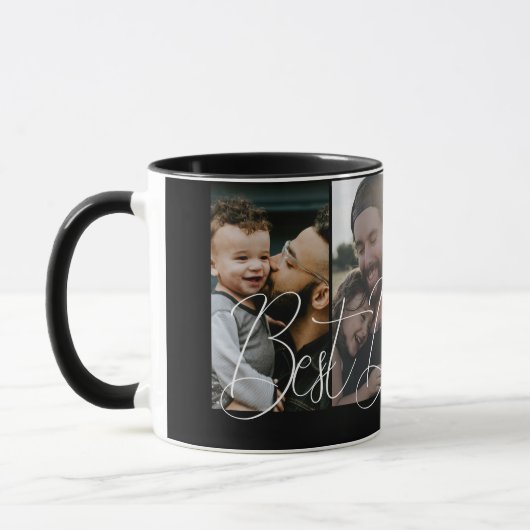 Moderne aangepaste fotocollage Vaderdag Mok (Links)