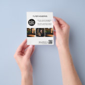 Moderne Aangepaste Foto's Logo QR Code Zakelijk Flyer (Hand)