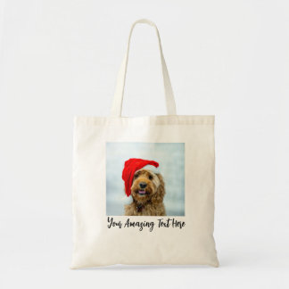 Moderne aangepaste fototeksttypografie gepersonali tote bag
