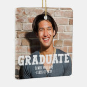 Moderne aangepaste fototypografie keramisch ornament (Rechts)