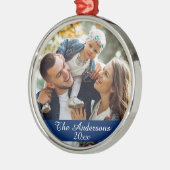 Moderne, aangepaste fotozilver metalen ornament (Links)