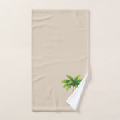 Moderne aangepaste groene palmboom en script op be bad handdoek (Handdoek)