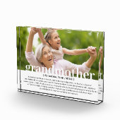 Moderne aangepaste grootmoeder citaat fotoblok (Rechts)