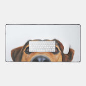 Moderne Aangepaste Hondsfoto Bureaumat (Keyboard & Muis)