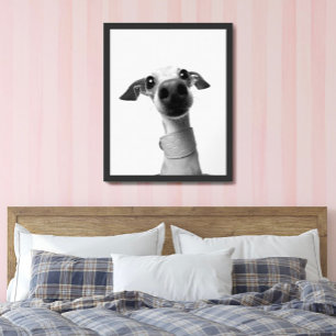 Moderne aangepaste huisdierfoto Meeko Groot Poster