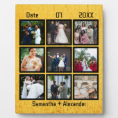 Moderne aangepaste huwelijksjubileum 9 foto collag fotoplaat (Voorkant)