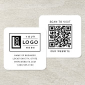 Moderne aangepaste Logo- en QR-code Vierkante Visitekaartje