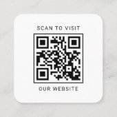 Moderne aangepaste Logo- en QR-code Vierkante Visitekaartje (Achterkant)