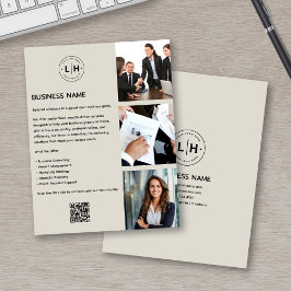 Moderne aangepaste Logo foto QR Business Flyer