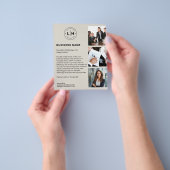 Moderne aangepaste Logo foto QR Business Flyer (Hand)