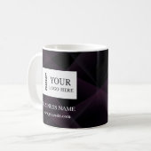 Moderne aangepaste logo koffiemok (Voorkant links)