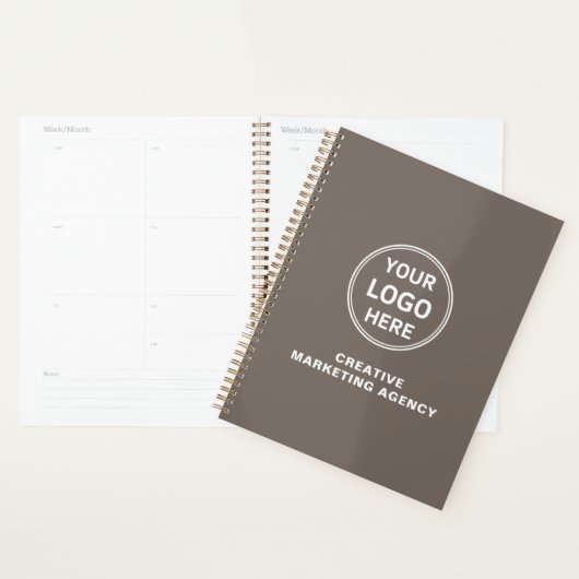 Moderne aangepaste logo taupe zakelijk planner (Display)