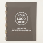 Moderne aangepaste logo taupe zakelijk planner (Voorkant)