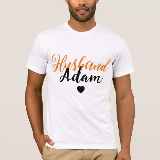 Moderne aangepaste man naam - speciaal gepersonali t-shirt (Voorkant)