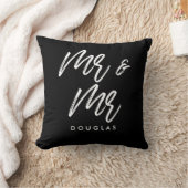 Moderne aangepaste meneer en meneer homokoppel kussen (Deken)