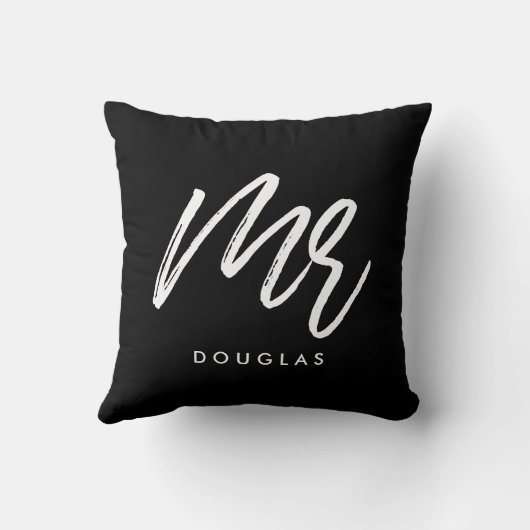 Moderne aangepaste meneer kussen (Achterkant)