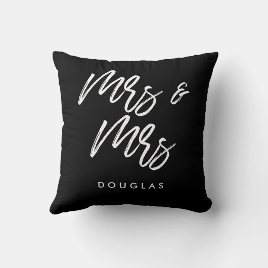 Moderne aangepaste mevrouw en mevrouw lesbisch paa kussen (Achterkant)