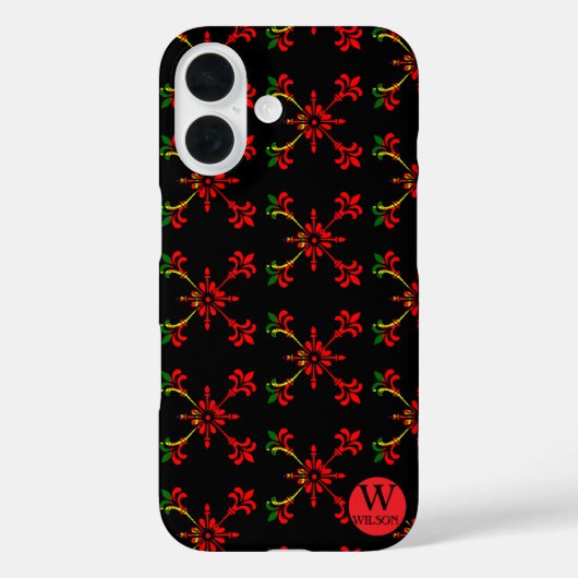 Moderne aangepaste monogram naam Portugal Traditie Case-Mate iPhone Case (Achterkant)