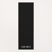 Moderne aangepaste monogram naam zwart Notitieboek Yogamat (Voorkant)