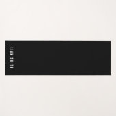 Moderne aangepaste monogram naam zwart Notitieboek Yogamat (Voorkant (horizontaal))