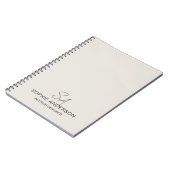 Moderne Aangepaste Monogram Professioneel Bedrijf Notitieboek (Linkerzijde)