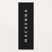 Moderne aangepaste monogram zwart Yoga Mat Workout (Voorkant)
