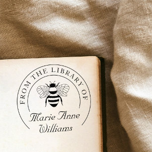 Moderne aangepaste naam Bee uit de bibliotheek van Rubberstempel
