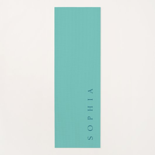 Moderne aangepaste naam Blauwgroen en blauw Yogamat (Voorkant)