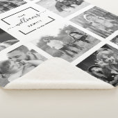 Moderne aangepaste naam foto-Collage Sherpa Deken (3/4)