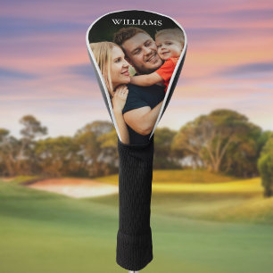 Moderne aangepaste naam foto golfheadcover