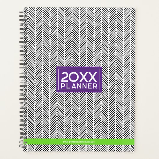 Moderne aangepaste naam | Gepersonaliseerde reis Planner (Voorkant)