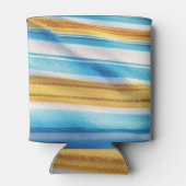 Moderne aangepaste naam Leuk Blauw Zacht Geel Blikjeskoeler (Achterkant)