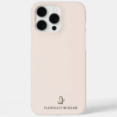 Moderne aangepaste naam logo roze minimalistisch Case-Mate iPhone case (Achterkant)